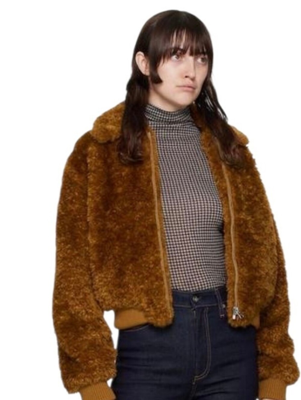 Rag & Bone Patterned Semi Sheer Turtleneck Sz L